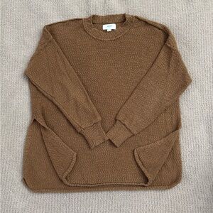 Aerie Women's Crewneck Sweater in Warm Brown S